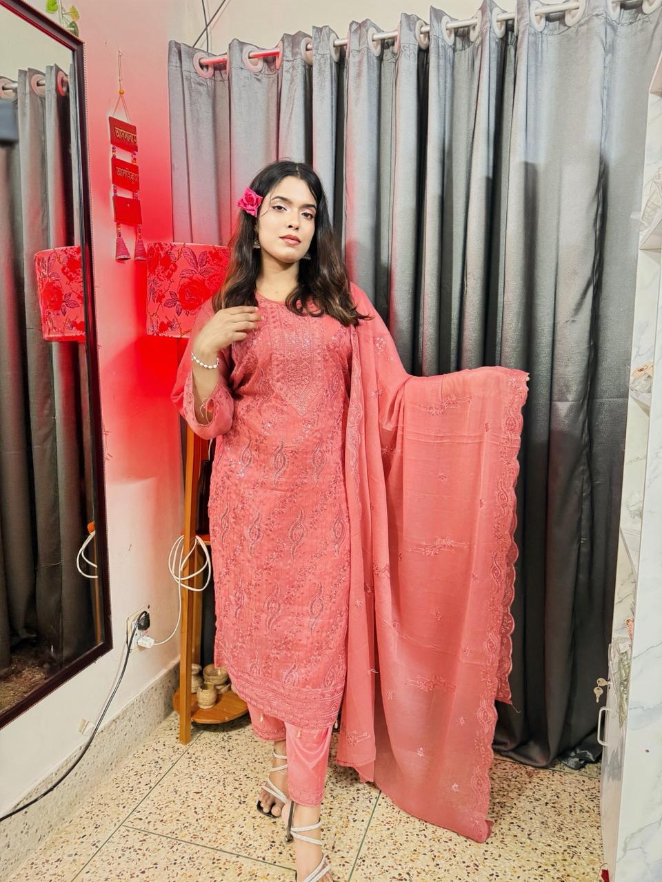 NEW ARRIVAL: Premium Lucknowi Chikankari Collection ✨ > - Image 4