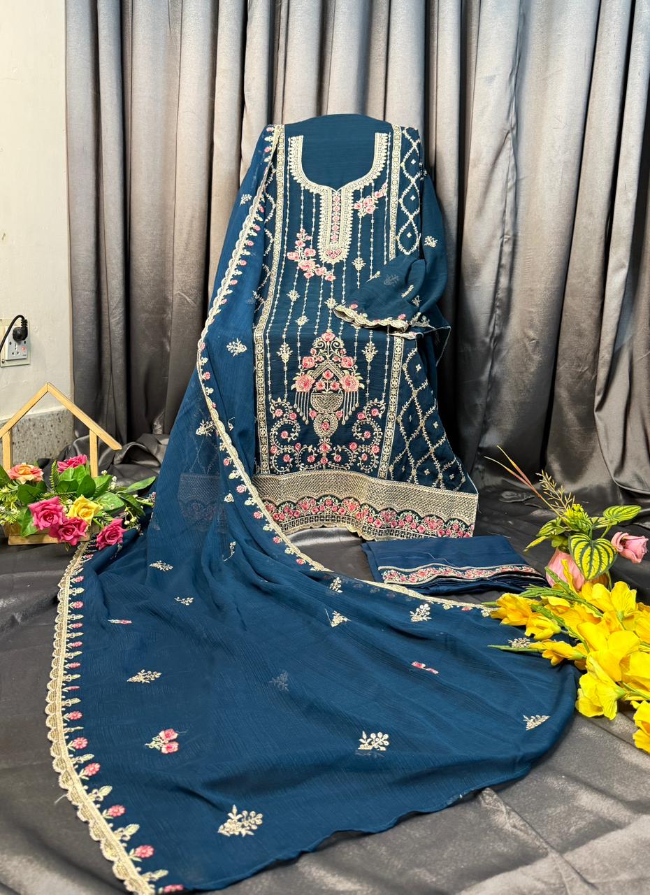 Unstitched or Semi-Stitched 3-Piece Suite, - Image 6