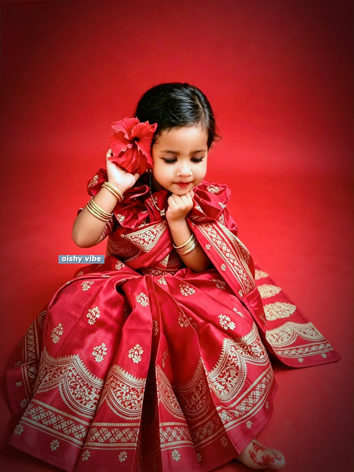 ছোট্ট সোনামণিদের জন্য আকর্ষণীয় রেডিমেড শাড়ি ট্রেডিশনাল কালেকশন! - Image 5